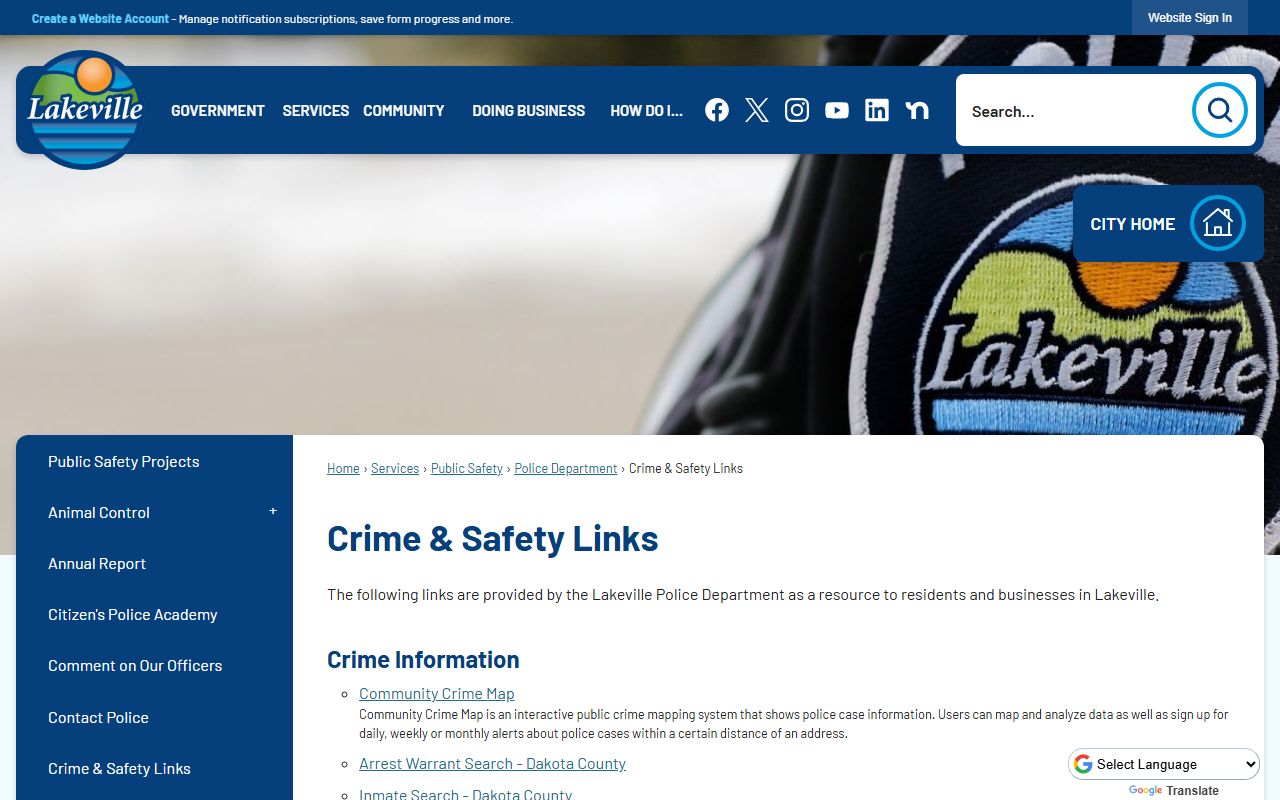 Lakeville Police crime safety links released inmates