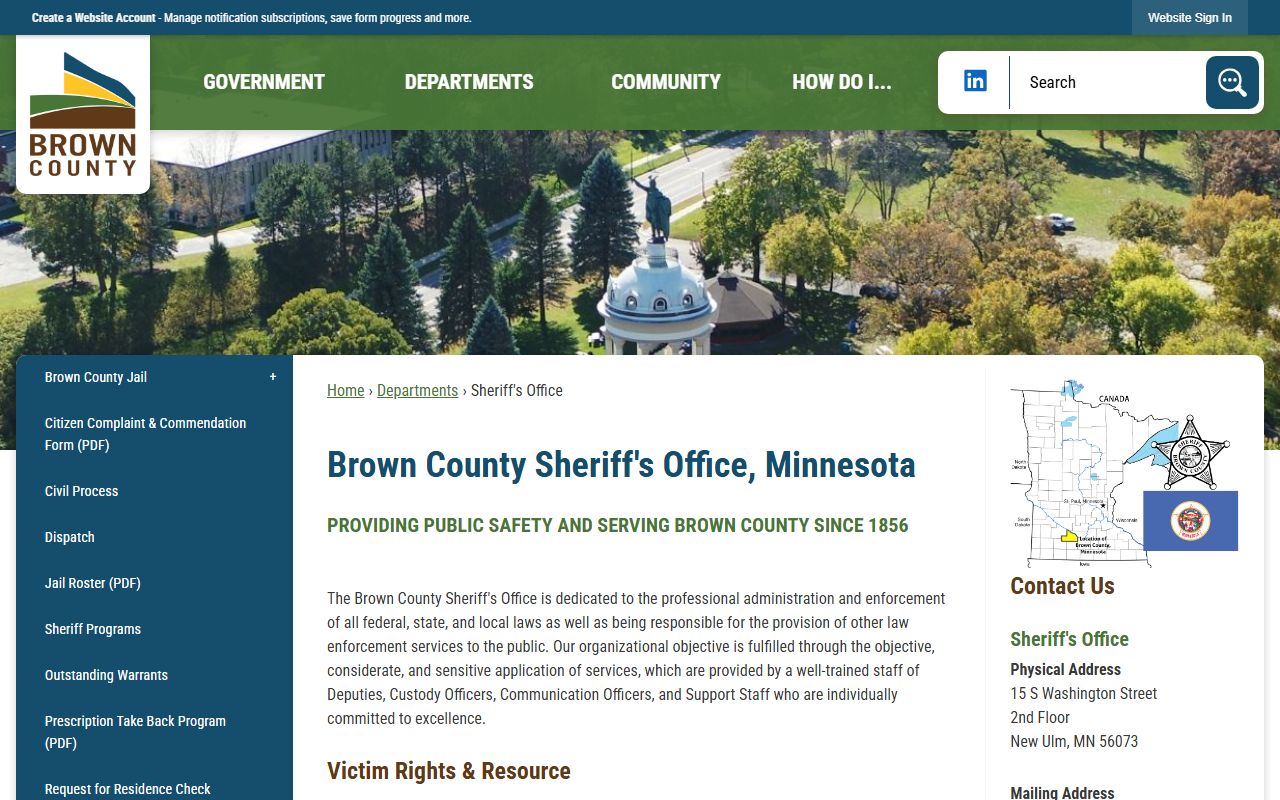 Brown County released inmates sheriff office website