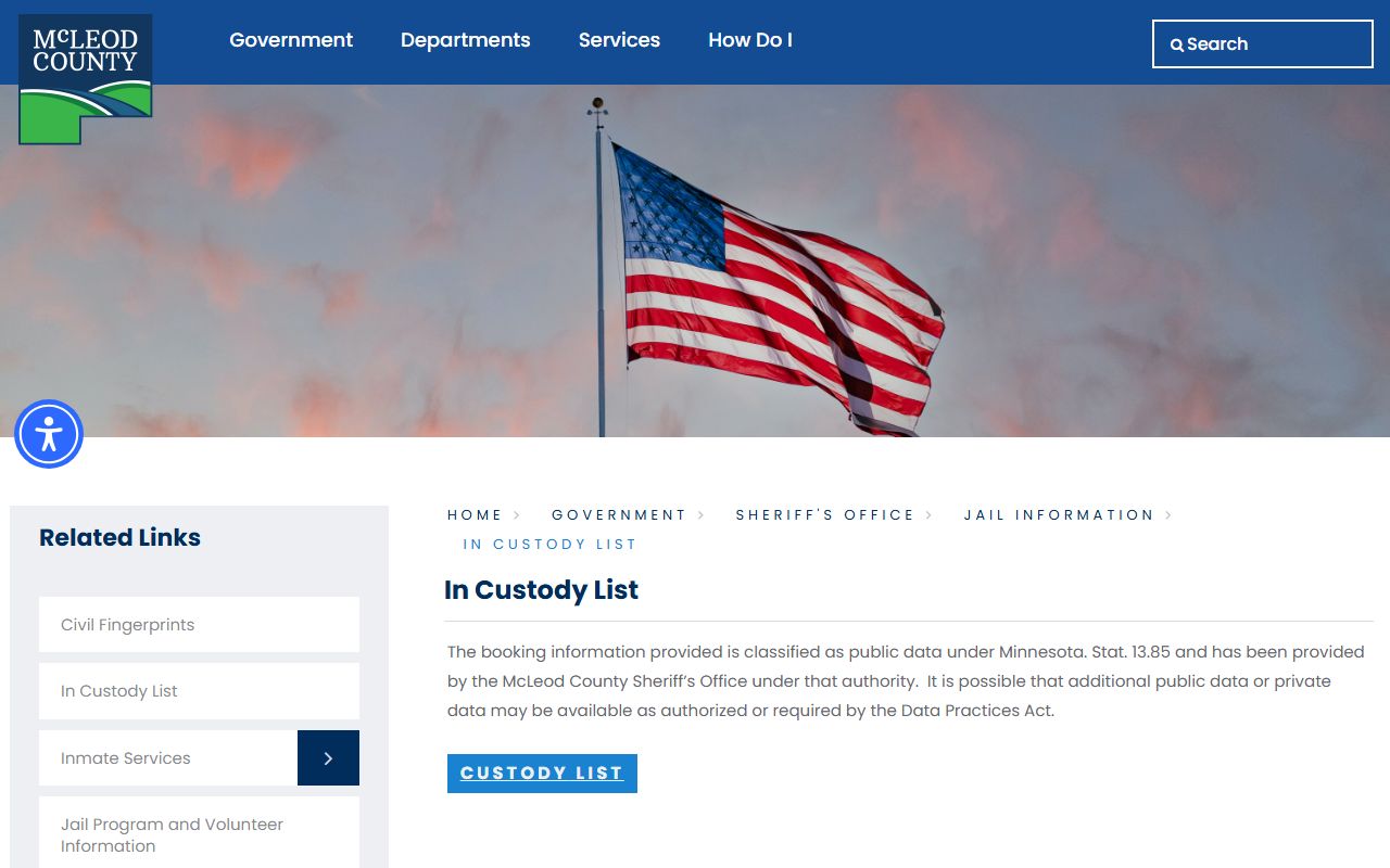 mcleod county released inmates in custody list