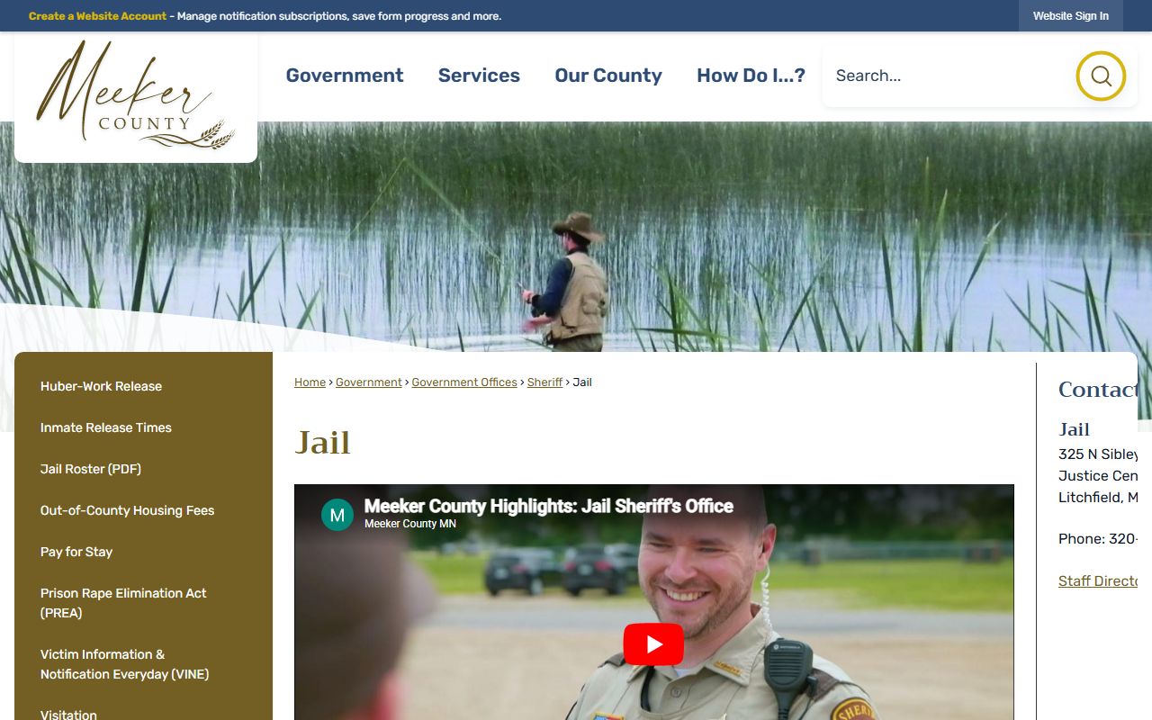 meeker county released inmates detention center