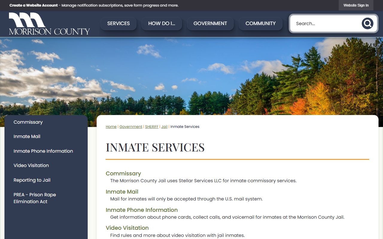 morrison county released inmates inmate services