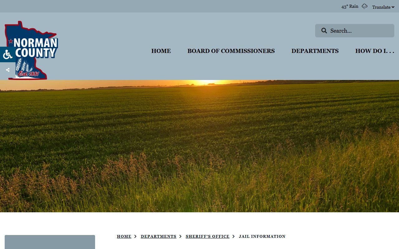 norman county released inmates sheriff jail information page