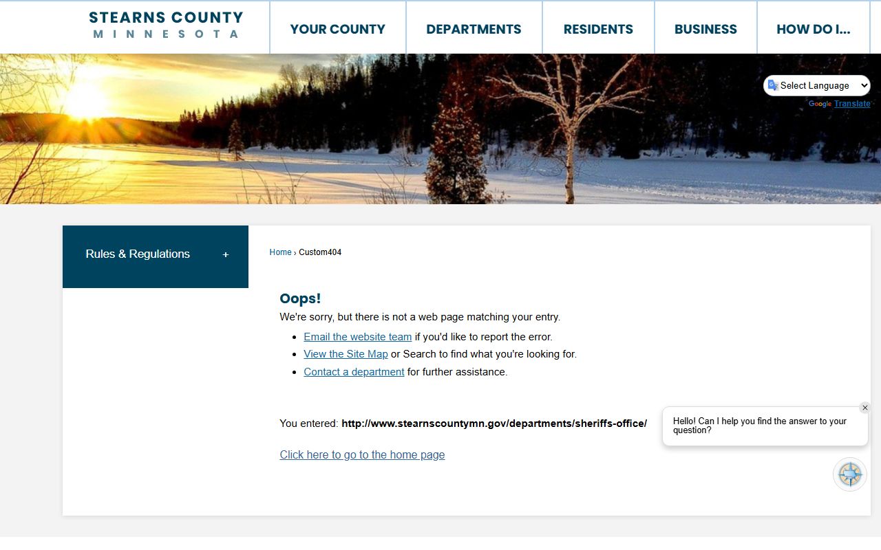 Stearns County released inmates sheriff office website